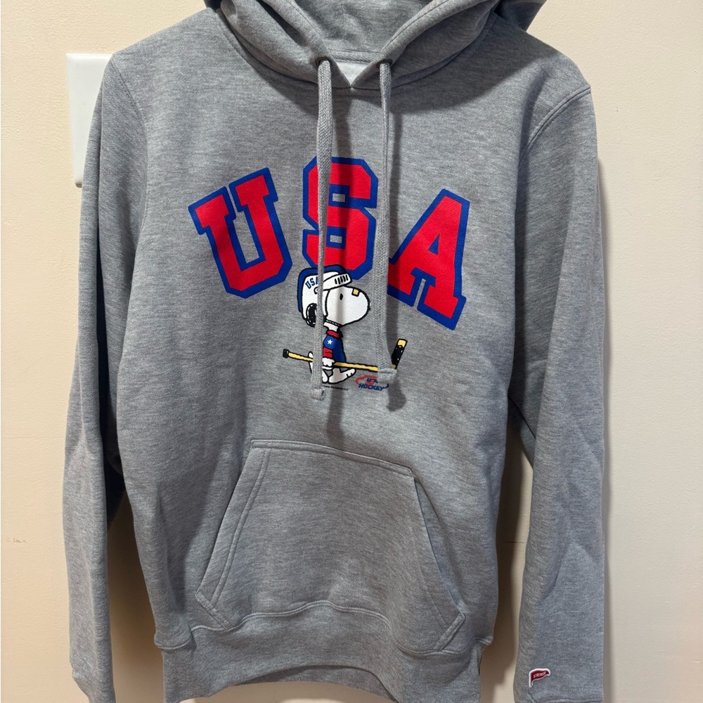 Peanuts X USA Hockey Snoopy World Famous Hockey Player Hoodie